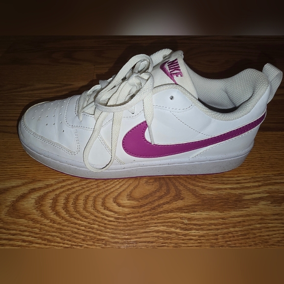Nike Court Borough Low Recraft Kids Sneakers White and Pink - Picture 3 of 6